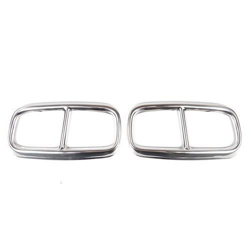 2x Tail Tailpipe Throat Exhaust Pipes Decor Cover Trim for Dodge Challenger 15+ - 第 9/9 張圖片