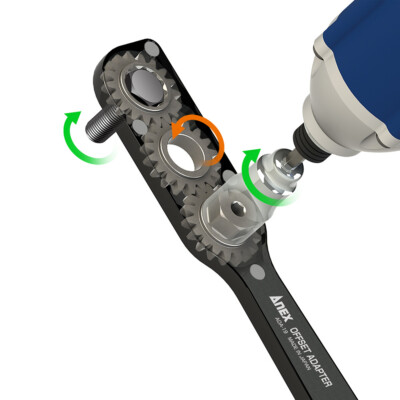 ANEX Japan AOA Offset adapter Socket set / +Ratchet Wrench