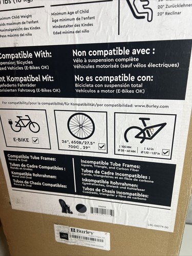 NEW BURLEY DASH X RECLINING Child Bike Seat Frame Mount Black Gray Tilt Baby Kid - Picture 19 of 22