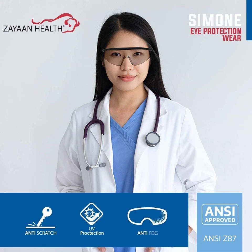 Óculos de segurança Simone lente colorida Black Temple, anti-riscos anti-neblina (pacote com 1) - Imagem 3 de 4