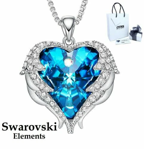 Collane e pendagli di bigiotteria d'argento cuore sul angelo