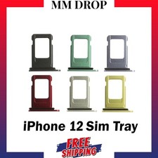 iPhone 12 Replacement Sim Tray Holder Black White Blue Green Red Purple UK Stock