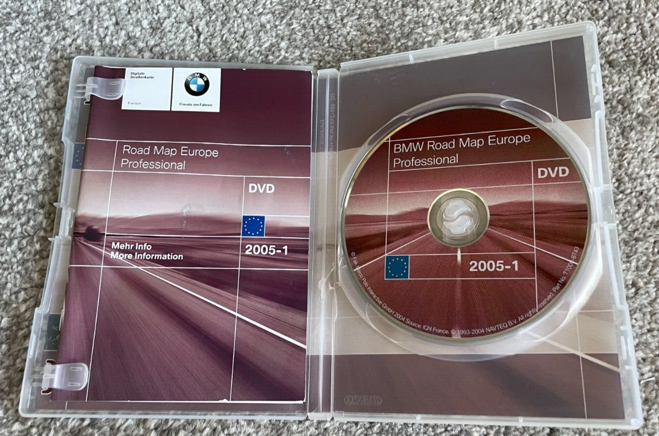 BMW 2005-2 PROFESSIONAL SAT NAV DISC DVD ROAD MAP EUROPE SATELLITE NAVIGATION