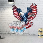 Vintage Stl Coors Light American Eagle Metal Sign Man Cave Bar Decor Beer Sign