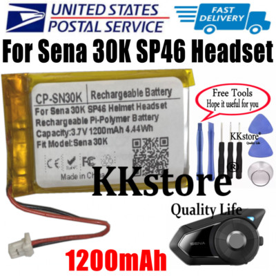 USPS 1200mAh Repair Battery For Sena 30K For 50S Bluetooth Headset 30K SP46 