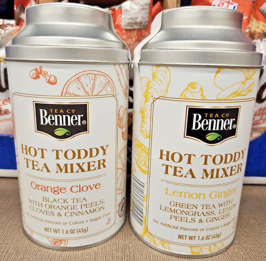 Benner Tea Co Hot Toddy Tea Mixer Orange Clove & Lemon Ginger 1.6