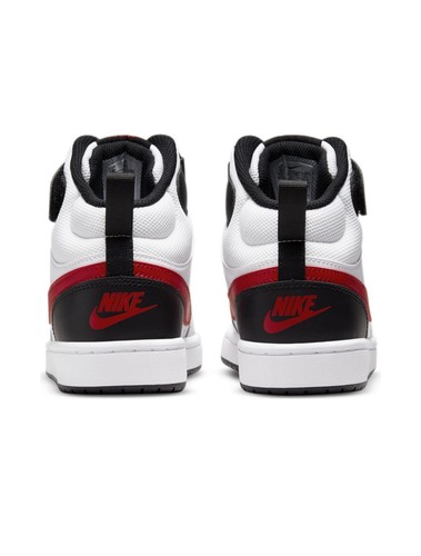 Schuhe Nike Court Borough Mittel- Jungs Frau Weiß Schwarz cd7782 110 Hals Hoch - Bild 5 von 5