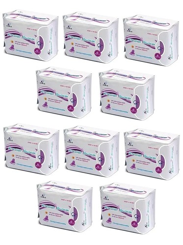 AIRIZ Active Oxygen & Negative Ion Relax Soft Cotton Sanitary Napkin pack 10 - 第 1/2 張圖片