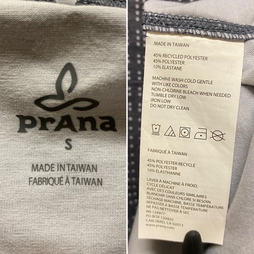 Prana Sanna Shift Summer Dress Womens S Gray Geometric Cap Sleeve Stretchy Knit - Picture 3 of 6