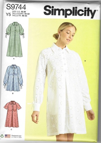 Simplicity S9744 SEWING PATTERN Misses' Dress in 3 Lengths SZ  18W-26W UNCUT - Picture 1 of 2