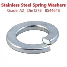 M2 M2.5 M3 M4 M5 M6 M7 M8 M10 M12 M14 M16 SPRING WASHERS RECTANGLE SECTION A2 SS