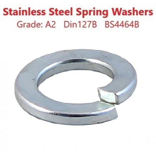 FABORY M2 M2.5 M3 M4 M5 M6 M7 M8 M10 M12 M14 M16 SPRING WASHERS RECTANGLE SECTION A2 SS