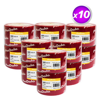 6000 PC PioData 16X 4.7 GB DVD-R White Inkjet Hub Printable Disc 832-210SA
