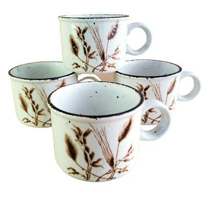 Stonehenge Midwinter Wild Oats Mugs Cups Set of 4 Mint Condition!