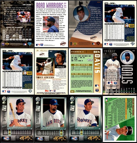 1996 San Diego Padres (74) Card Lot - HURRY – ONLY ONE AVAILABLE! - Picture 9 of 14