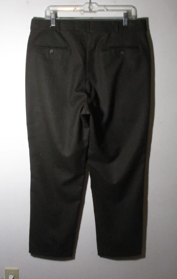 L.L. BEAN Brown 100% Wool Flat Dress Pants Size 35X30 NWOT - Image 3 of 4