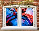 3D Glass Light A536 Window Film Print Sticker Cling Stained Glass UV Amy