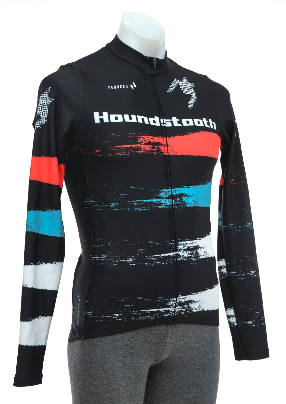 Спортивный велосипед Panache Houndstooth Racing Pro Thermal Long Slv Jersey Men MEDIUM Black HTR