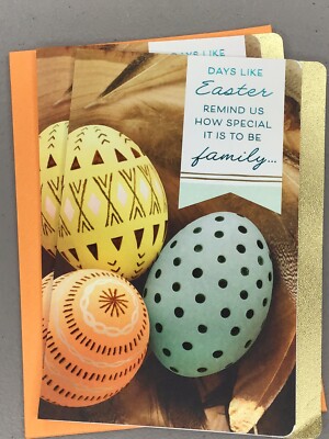2 Hallmark Beautiful Happy Easter Cards How Special It Is To Be Family Eggs Card