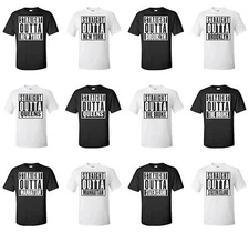 STRAIGHT OUTTA NEW YORK / BOROUGHS T-SHIRT - ASST. COLORS & SIZES 