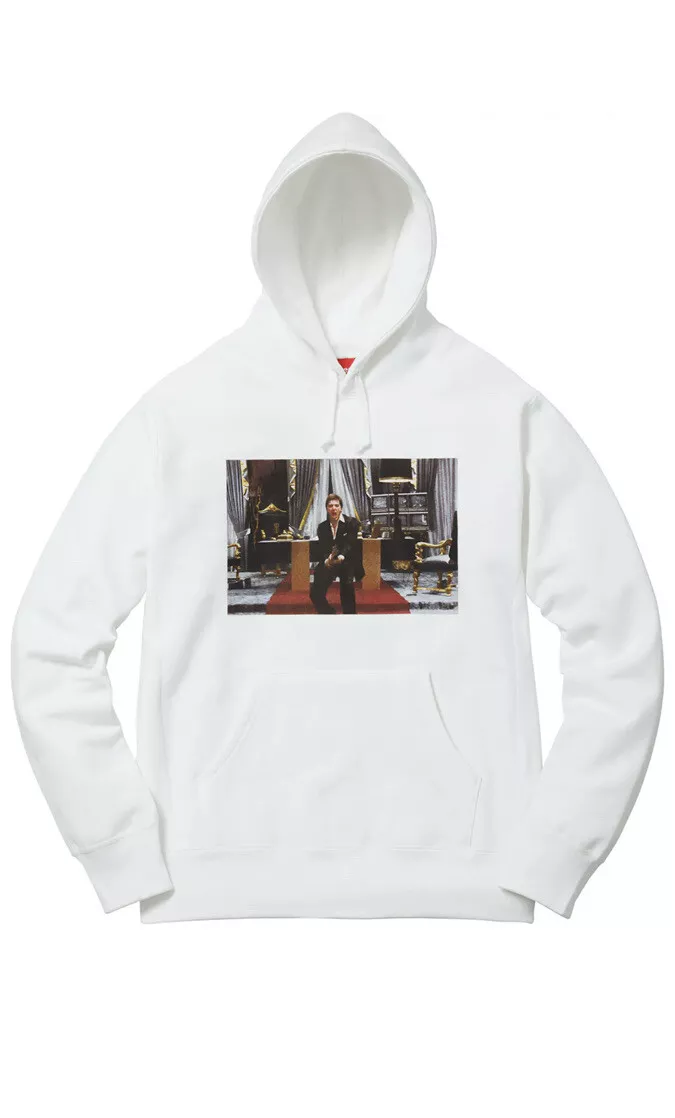 Pull à capuche blanc Supreme ScarFace taille L