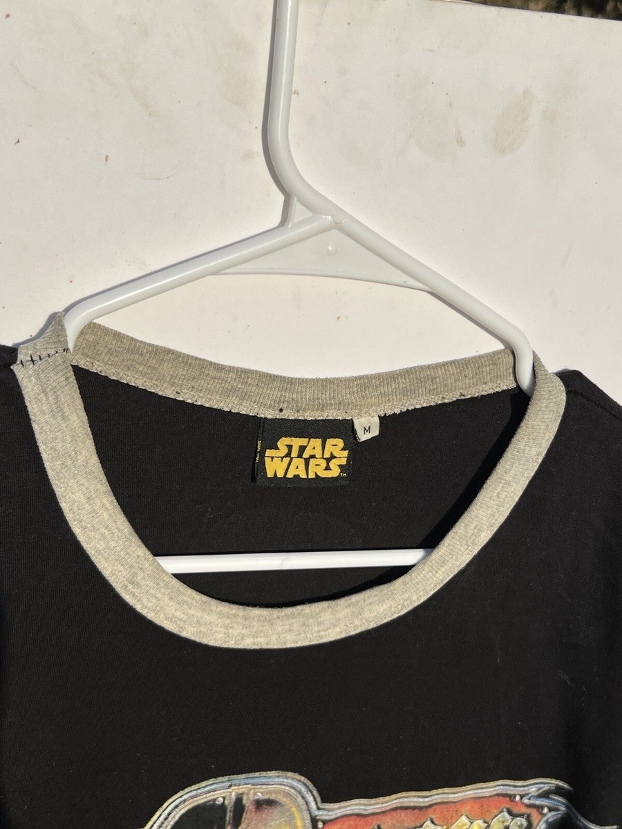 【SATIIIZ】Jedi Lettering Ringer T-Shirt JEDI PRIEST - SCREAMING FOR DARTH - HEAVY METAL TURBO TEE