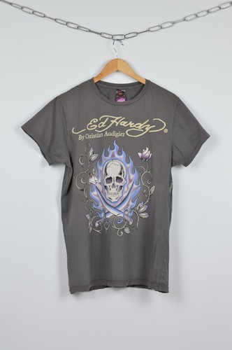 Vintage Don Ed Hardy Skulls Tee By Christian Audigier Size M