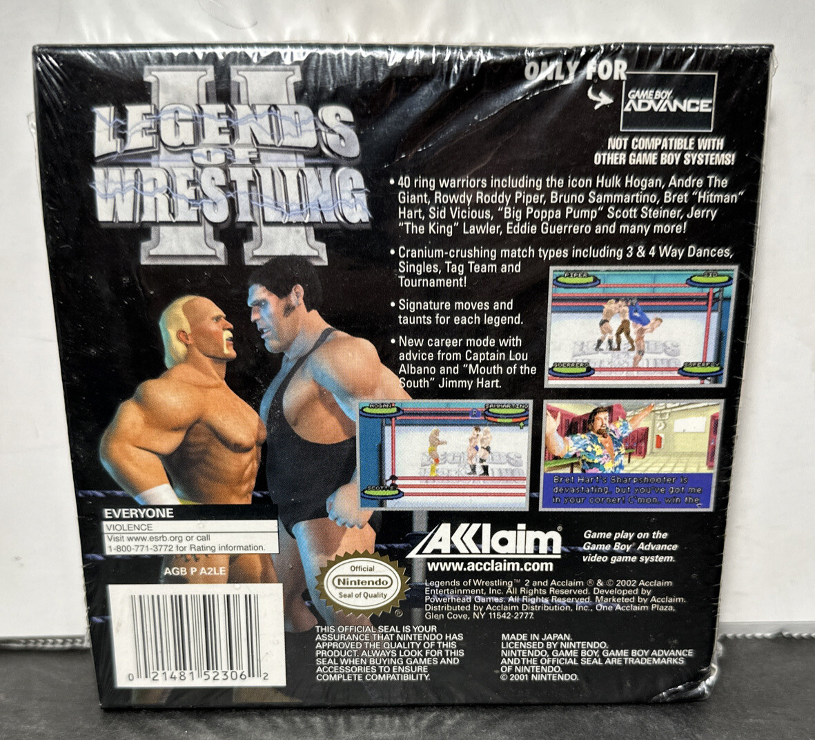 新品未使用海外版アドバンスLEGENDS OF WRESTLING Ⅱ