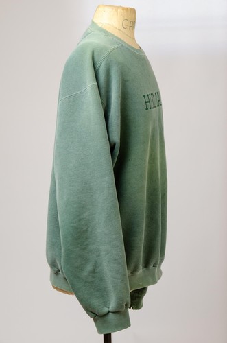 Vintage HUMAN Faded Green Thick Cotton Crewneck Sweatshirt - Picture 2 of 6