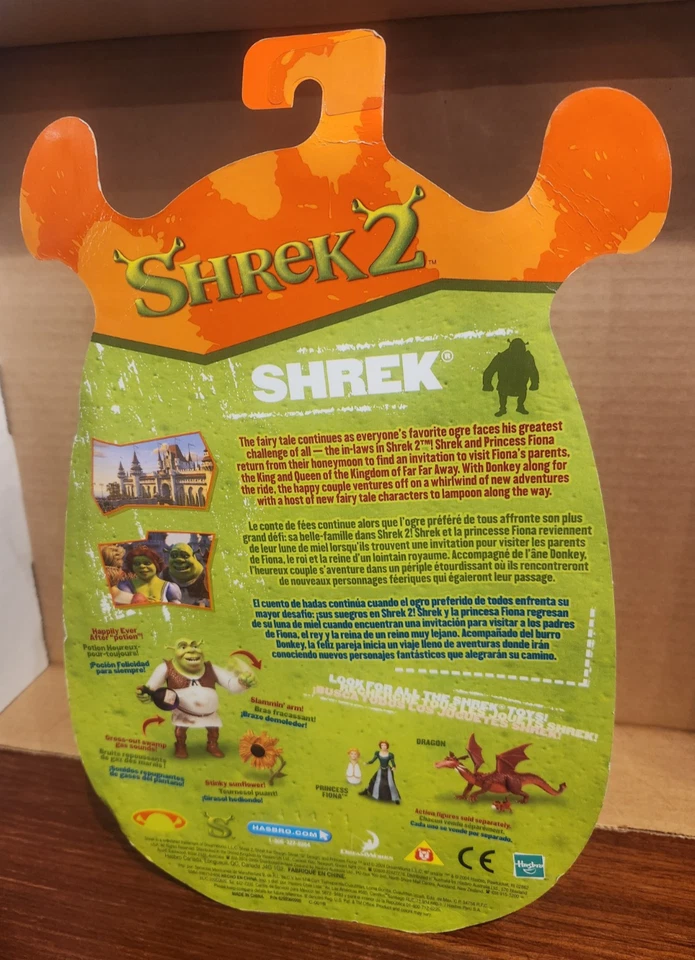 Figura de acción Hasbro Shrek 2 2004 con función Slammin’ Arm Swamp Gas Foto 2 de 2