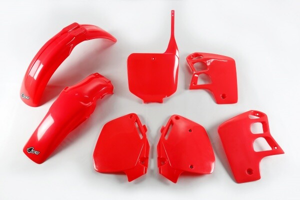 Kunststoff Verkleidung Kit Honda CR 500 1995 - 2000 Fluo Red Ufo Vintage Epoche-image