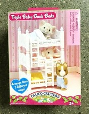 Calico Critters Triple Baby Bunk Beds Dollhouse Toy Furniture NEW