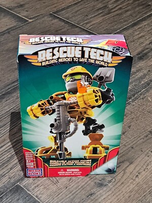 New Mega Bloks Rescue Tech Building Heroes To Save Construction Worker # 8008
