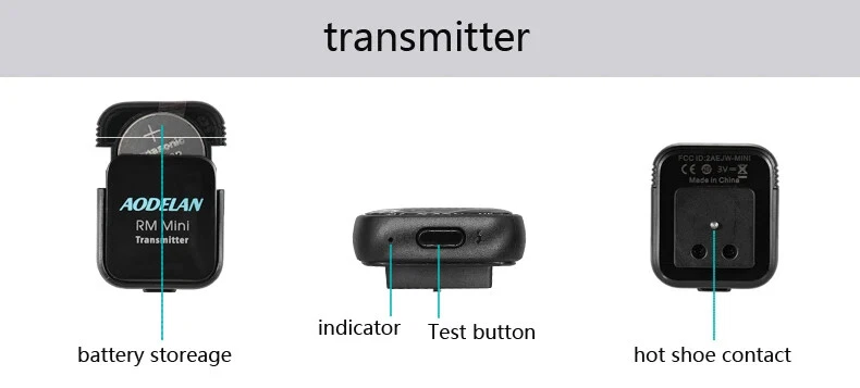 Wireless Flash Trigger 2.4G Remote Control Studio Light Receiver Transmitter Set - Image 3 of 4