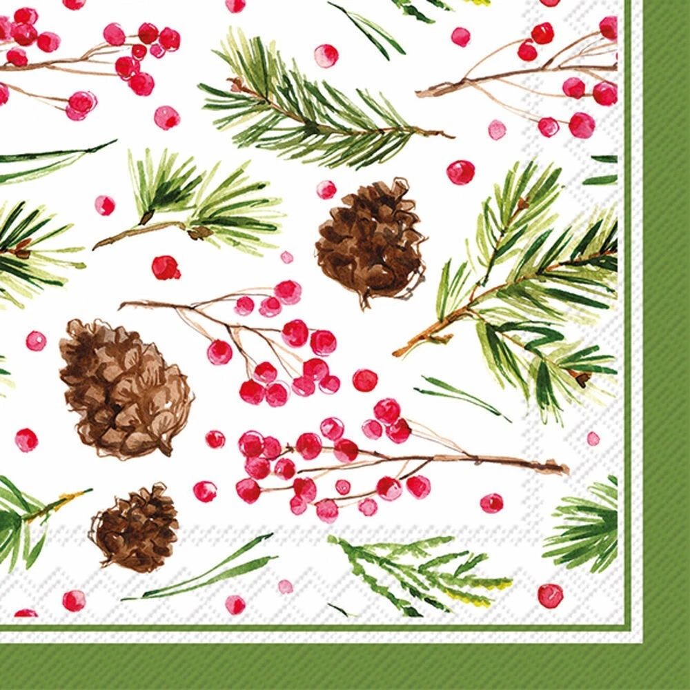 Boston International Pinecone Pattern Lunch Napkin