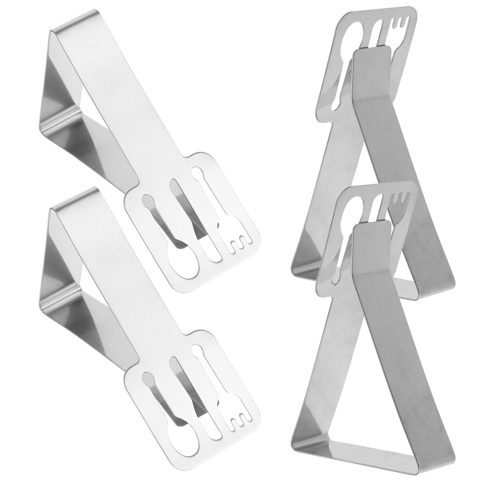 4 Pcs Stainless Table Tablecloth Clip Holders Clamps Camping eBay
