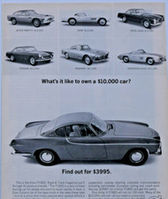1963 VOLVO P1800 Ferrari-Maserati-Facel Vega VTG Original Print Ad 8.5 x 11"