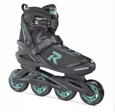 Roces Icon 80 Inline Skates Kinder schwarz/türkis Gr. UK 3 #REF149