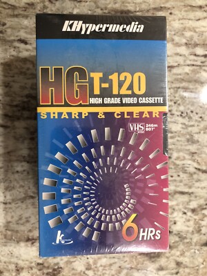 KHypermedia HG T-120 High Grade Video Cassette 3 VHS Tapes New (unopened)