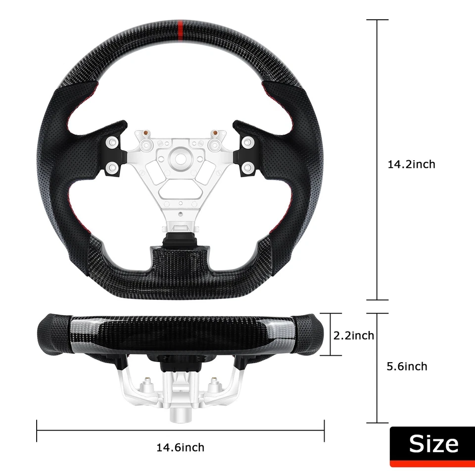 LOSCHEN Real Carbon Fiber Steering Wheel For INFINITI G35 2003-2007 - Image 2 of 4