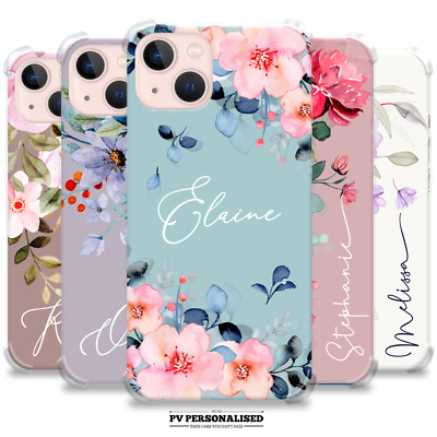 Personalisierte Handy Hülle Name Stoßfest Cover für iPhone 15 11 12 13 14 XR 7 8
