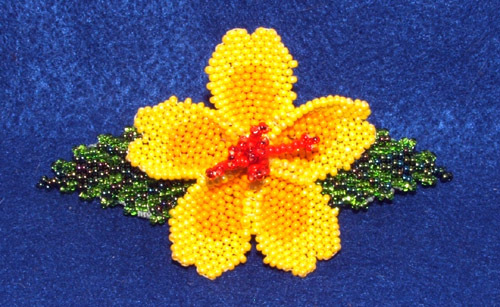 Hawaiian 3-D Flower Barrette 4" L w/ Large  French Clip Closure #13 - Picture 1 of 5