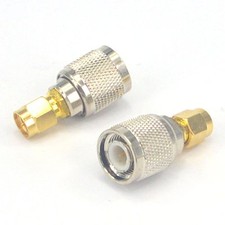 2pc SMA - TNC Adapter SMA Plug Male to TNC Male Plug Straight Connector