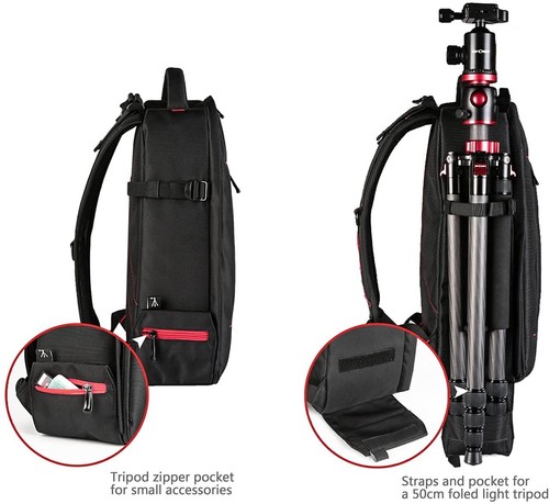 Beschoi Fotorucksack wasserdicht Kameratasche Kamerarucksack mit Laptopfach f... - 第 3/8 張圖片