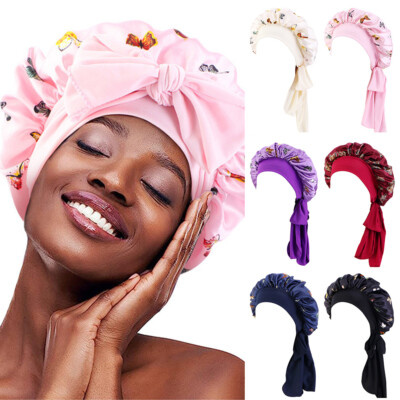 Long Hair Sleeping Hat For Hair Long Hair Care Women Silk Satin