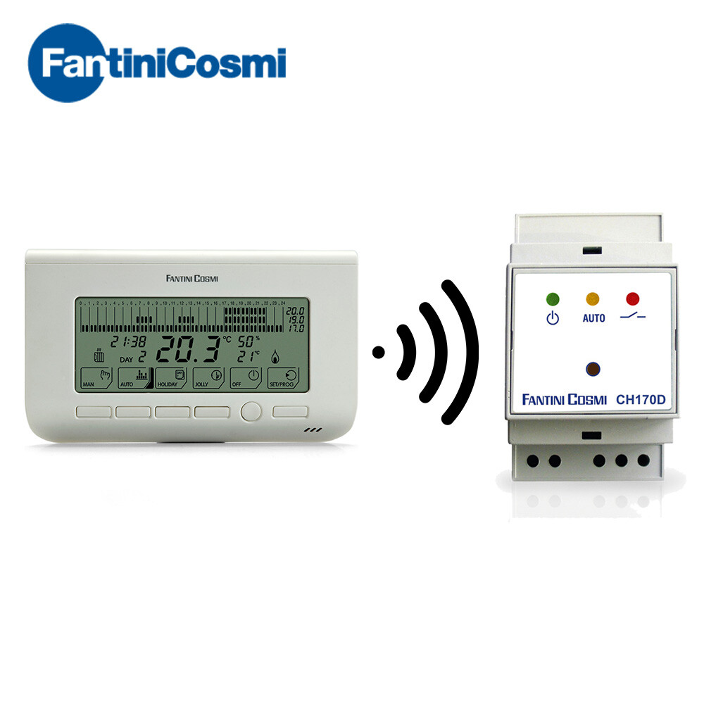 Attuatore + cronotermostato settimanale CH150RF + CH170D Fantini Cosmi