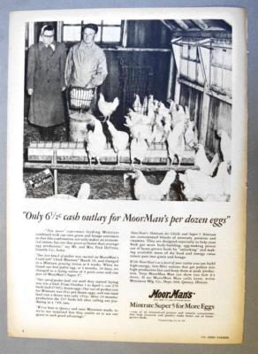 10x15 Orig 1956 Feed Ad Photo Endorsed Mr/Mrs Fred DeVries Grundy County Iowa