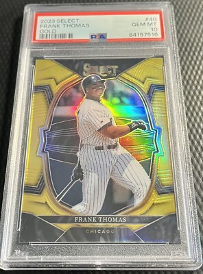 2023 Frank Thomas 06/10 PSA 10 Panini Select Gold Prizm Card #40