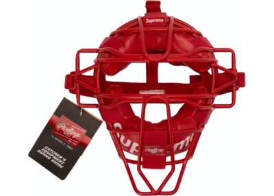 Supreme x Rawlings SS18 Baseball Catcher's Mask w/Tags Red Box