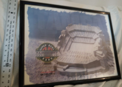 2001 NFL Tampa Bay Super Bowl XXXV Task Force Poster FRAMED RARE HTF Appr 19x25